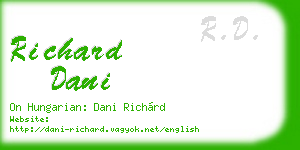 richard dani business card